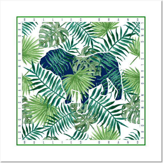 Bullies Brand Green Leaf Hawaiian Design Wall Art by Bullies Brand